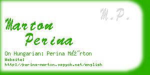 marton perina business card